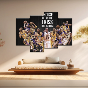 Basketball Sports - Kobe Bryant Kiss The Stars Canvas Photo Prints