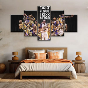 Basketball Sports - Kobe Bryant Kiss The Stars Canvas Photo Prints