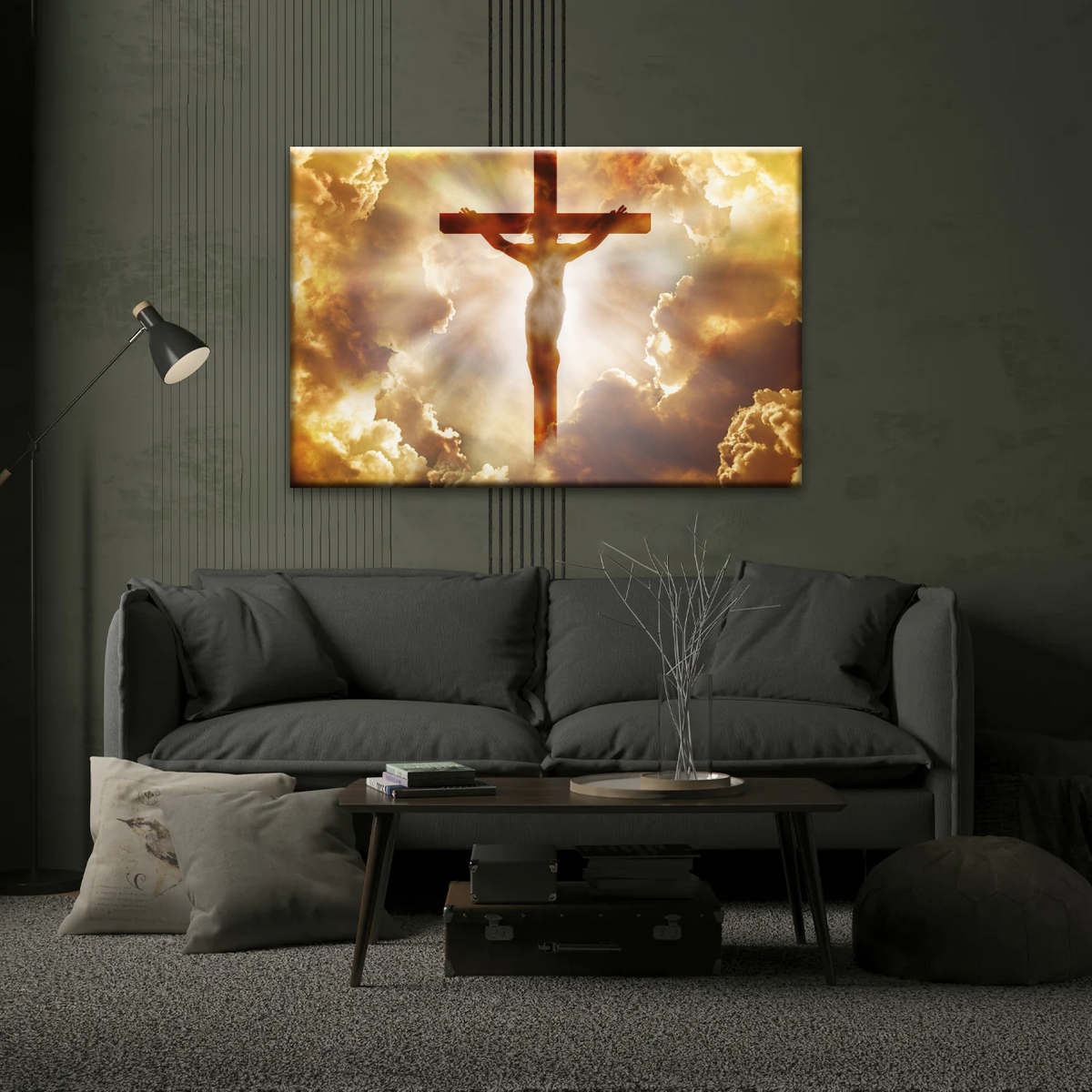 Sunrays Through Crucifixion of Jesus-Holy Spirit Of Christian Wall Art ...