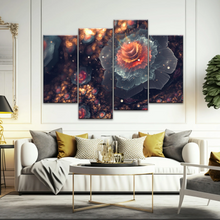 Load image into Gallery viewer, White And Orange Petaled Digital Flowers Wall Art