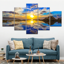 Load image into Gallery viewer, Golden Sun Reflection Oahu’s North Shore In Hawaii Canvas Photo Print