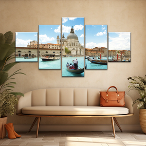 Gondola Travel In European Water Town Photo Print On Canvas