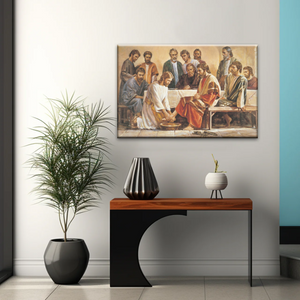 Religious Jesus and Apostles People Painting Canvas Print