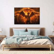 Load image into Gallery viewer, Dark Angel Lucifer Illustration Hell Warrior Canvas Prints Art