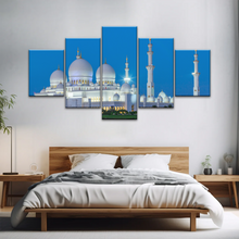Load image into Gallery viewer, Abu Dhabi Sheikh Zayed Mosque View At Night Print Art Canvas