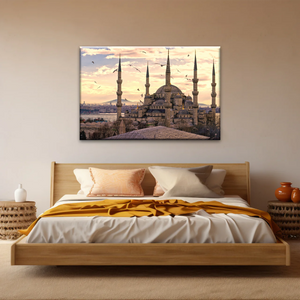 Historical Towers Of Sultan Ahmet Camii In Istanbul Turkey Canvas Prints Wall Art