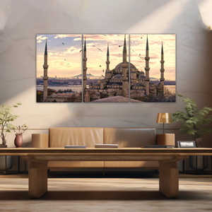 Historical Towers Of Sultan Ahmet Camii In Istanbul Turkey Canvas Prints Wall Art