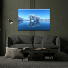 Load image into Gallery viewer, Snow-covered Trees on The Lake Wall Art
